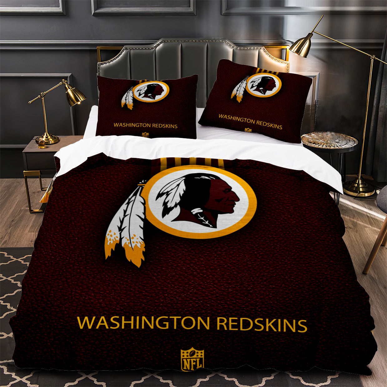 2026 NEW Washington Commanders Footbball Duvet Cover Quilt Case Pillowcase Bedding Set Without Filler