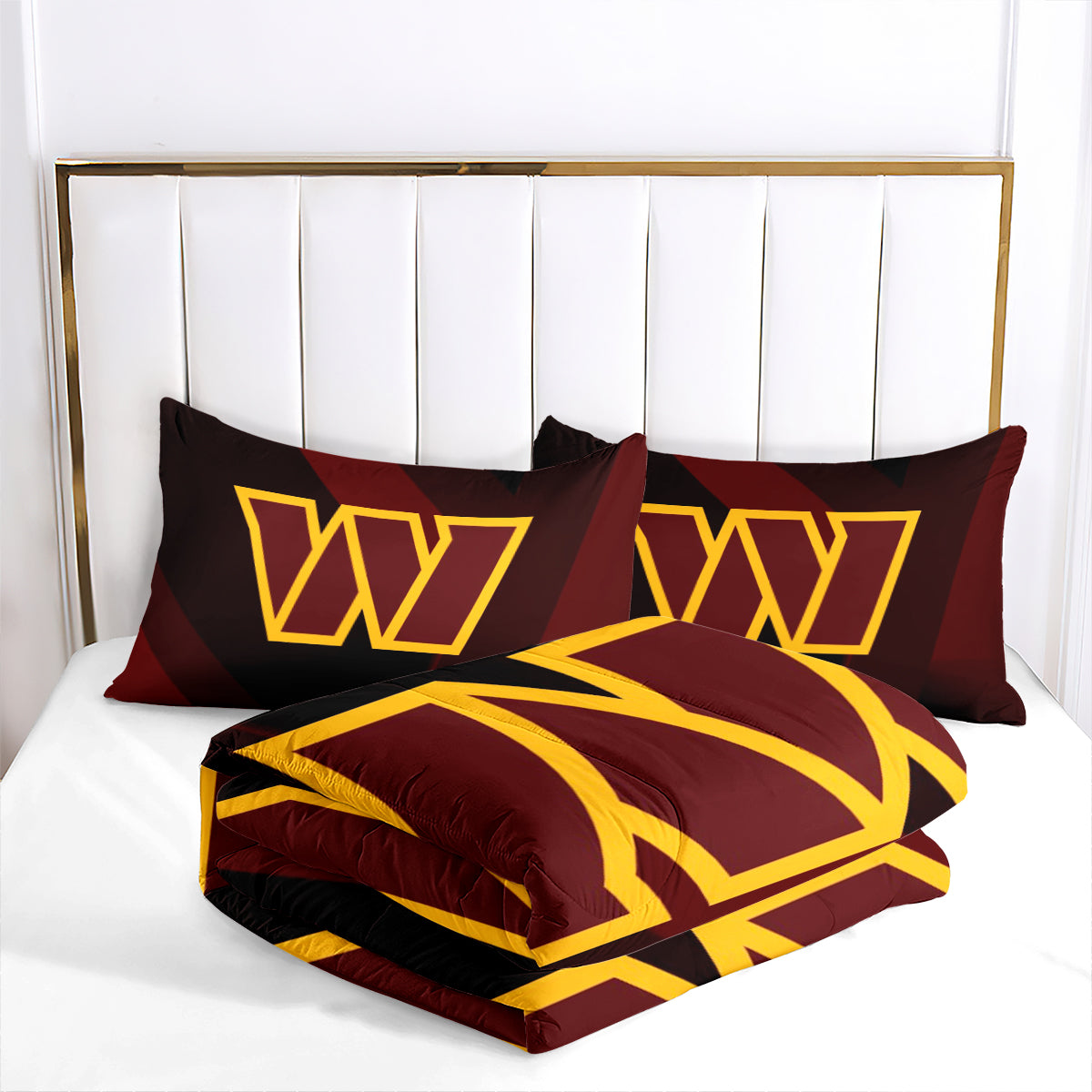 Washington Commanders Football Team Comforter Pillowcase Sets Blanket All Season Reversible Quilted Duvet