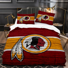 2026 NEW Washington Commanders Footbball Duvet Cover Quilt Case Pillowcase Bedding Set Without Filler