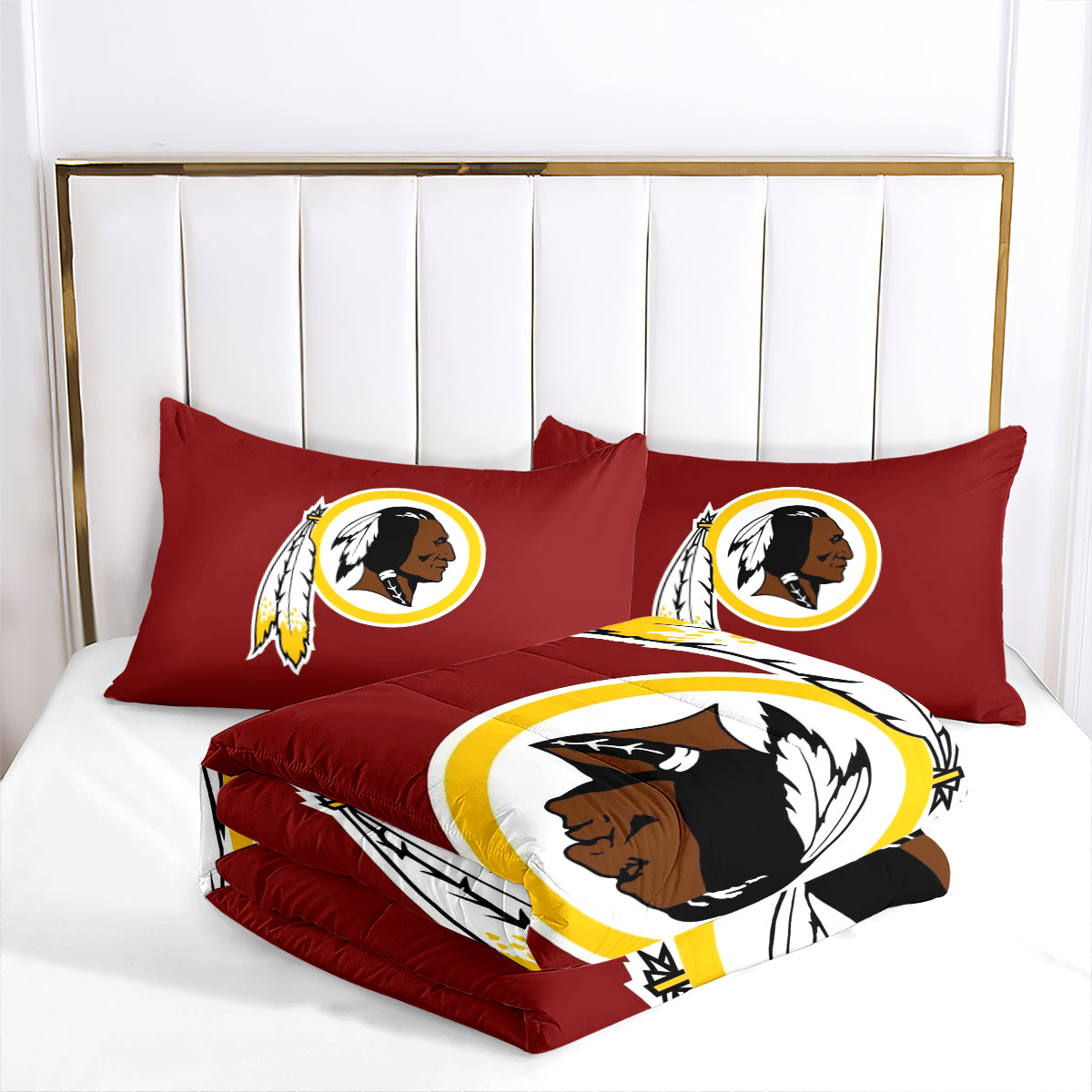 Washington Commanders Football Team Comforter Pillowcase Sets Blanket All Season Reversible Quilted Duvet