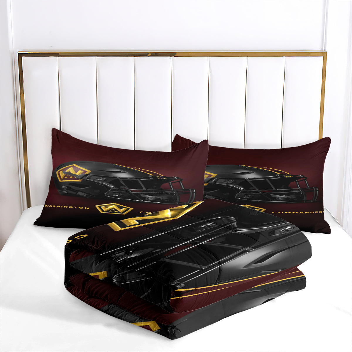 Washington Commanders Football Team Comforter Pillowcase Sets Blanket All Season Reversible Quilted Duvet