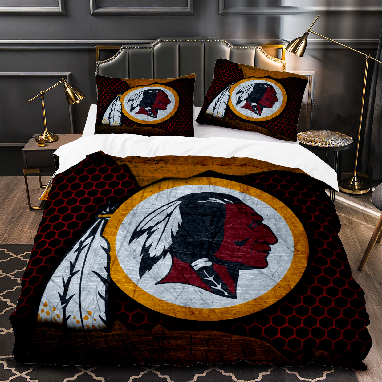 2026 NEW Washington Commanders Footbball Duvet Cover Quilt Case Pillowcase Bedding Set Without Filler