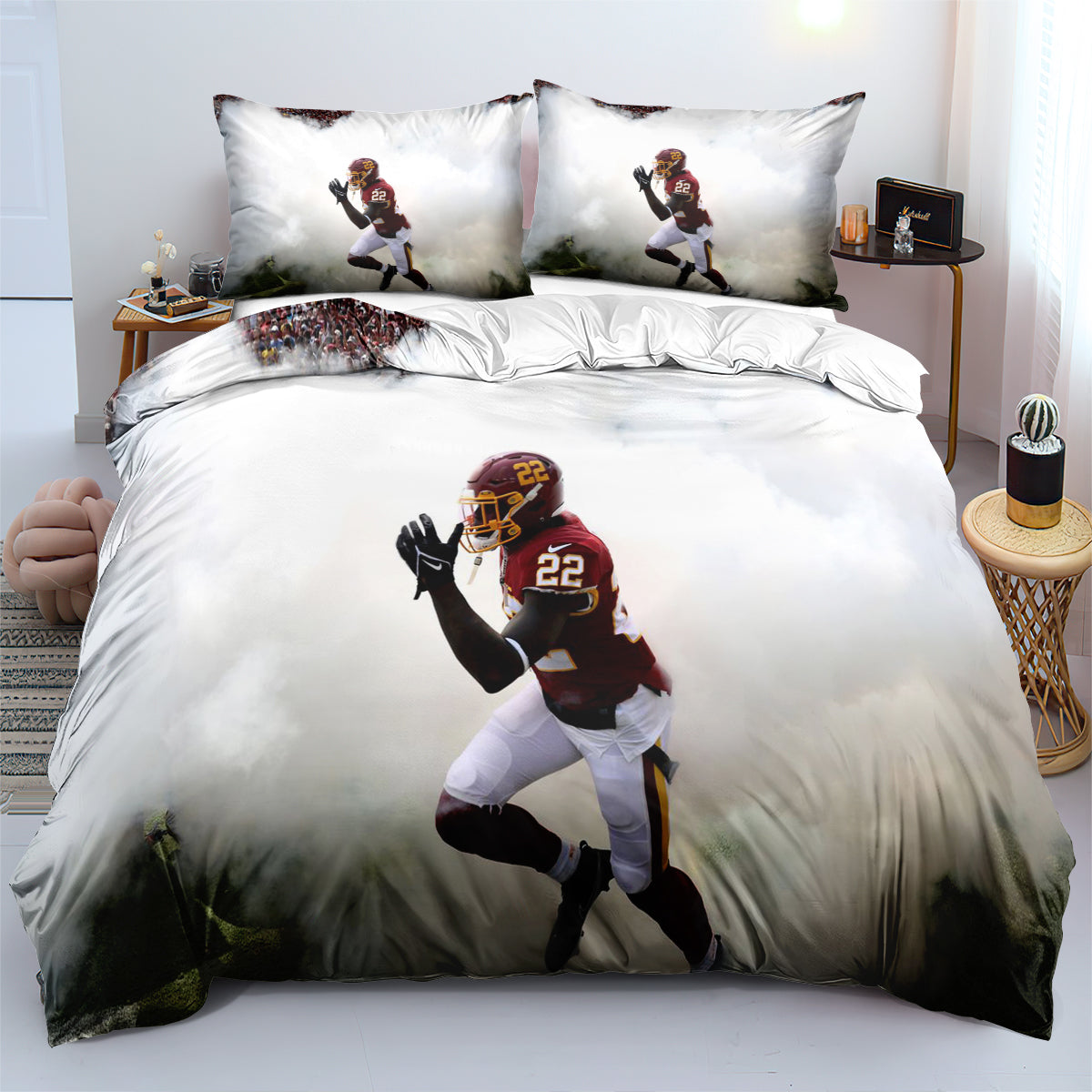 Washington  Football League Commanders  Duvet Cover Quilt Cover Pillowcase Bedding Set