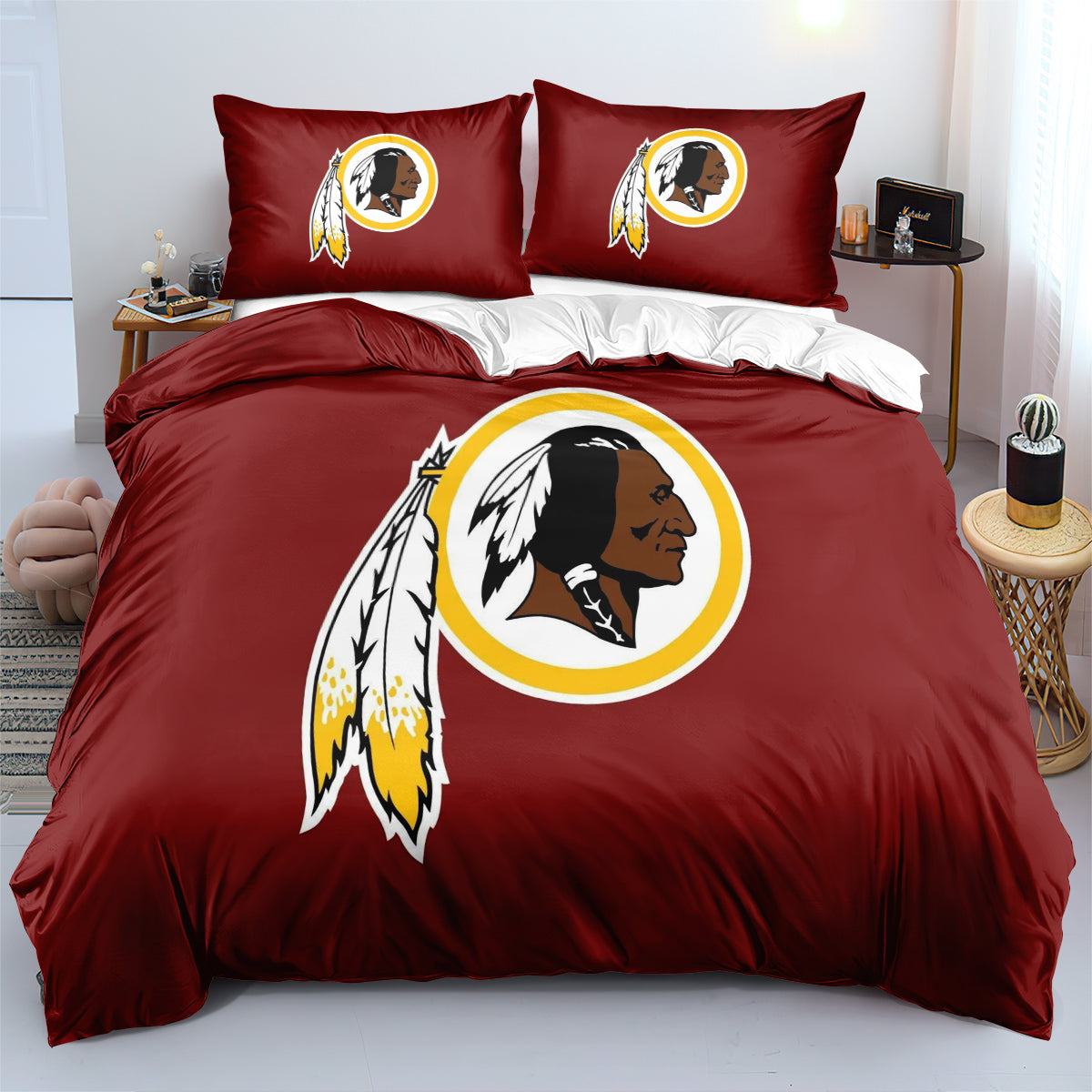 Washington  Football League Commanders  Duvet Cover Quilt Cover Pillowcase Bedding Set