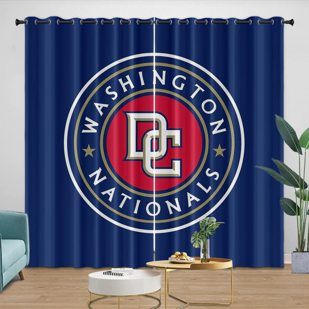 Washington Nationals Blackout Curtain for Living Room Bedroom Window Treatment
