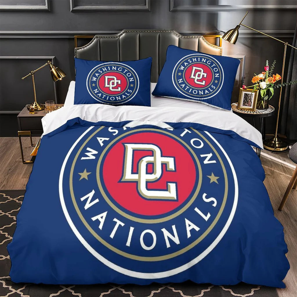 Washington Nationals Duvet Cover Quilt Case Pillowcase Bedding Set Without Filler