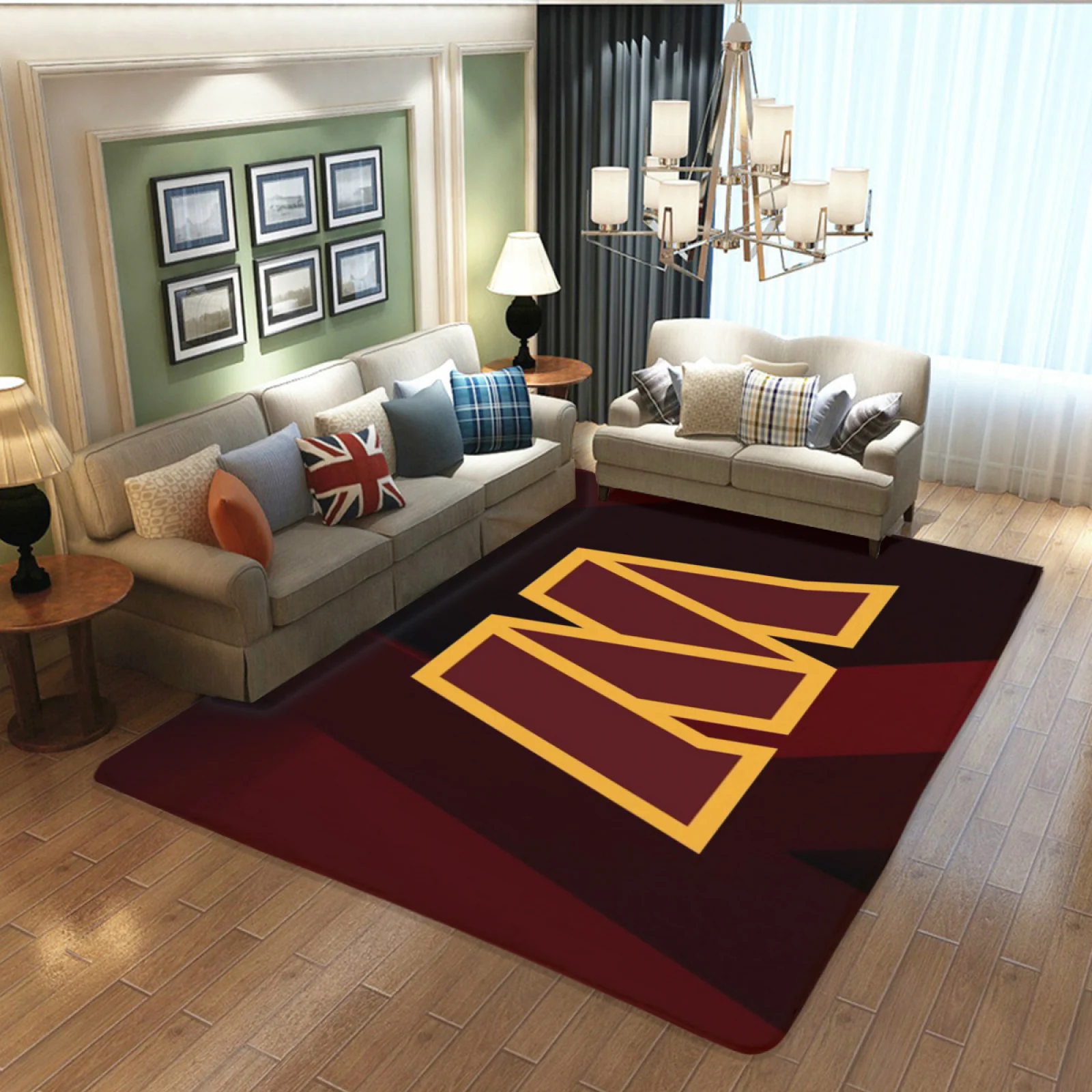 Washington Commanders Football Team Carpet Living Room Bedroom Mats Kitchen Bathroom Rugs