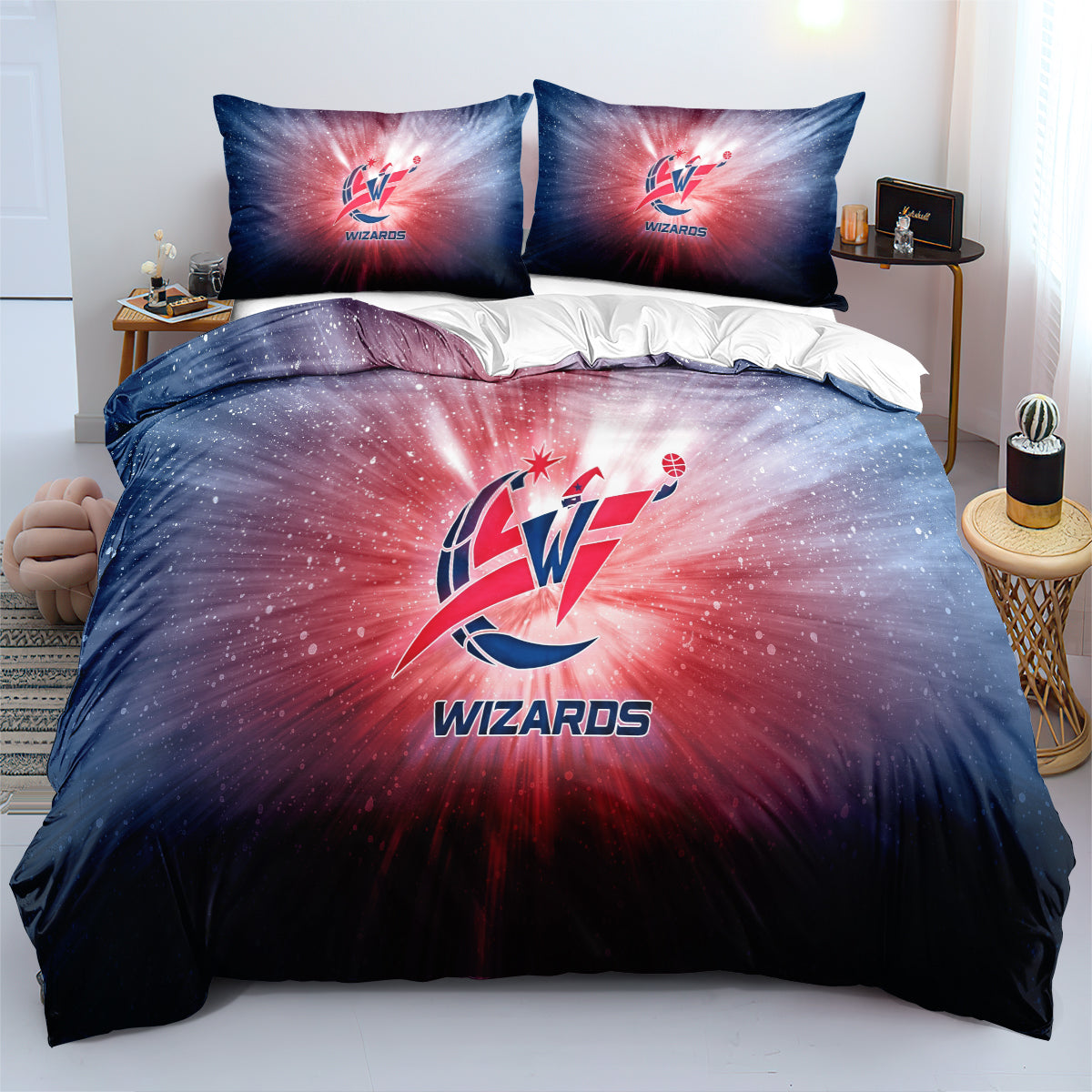 Washington Basketball Wizards  Bedding Set Quilt Cover Without Filler
