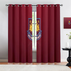 West Ham United Soccer Blackout Curtains Drapes for Window Treatment Set