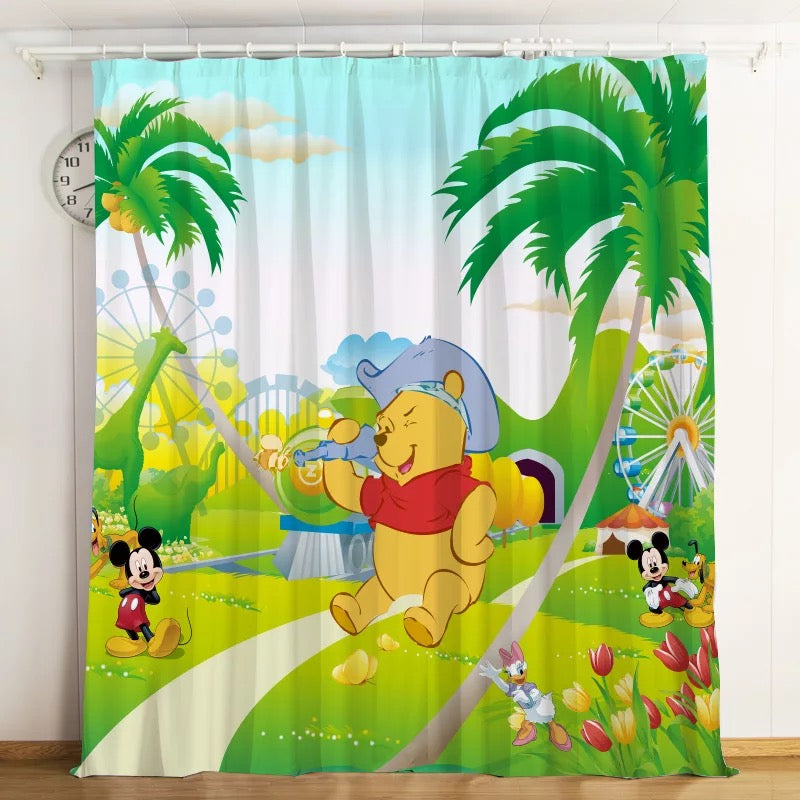 Winnie the Pooh Blackout Curtain for Bedroom Window Treatment
