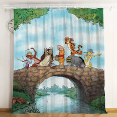 Winnie the Pooh Blackout Curtain for Bedroom Window Treatment