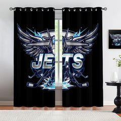 Winnipeg Jets Blackout Curtains Drapes For Window Treatment Set