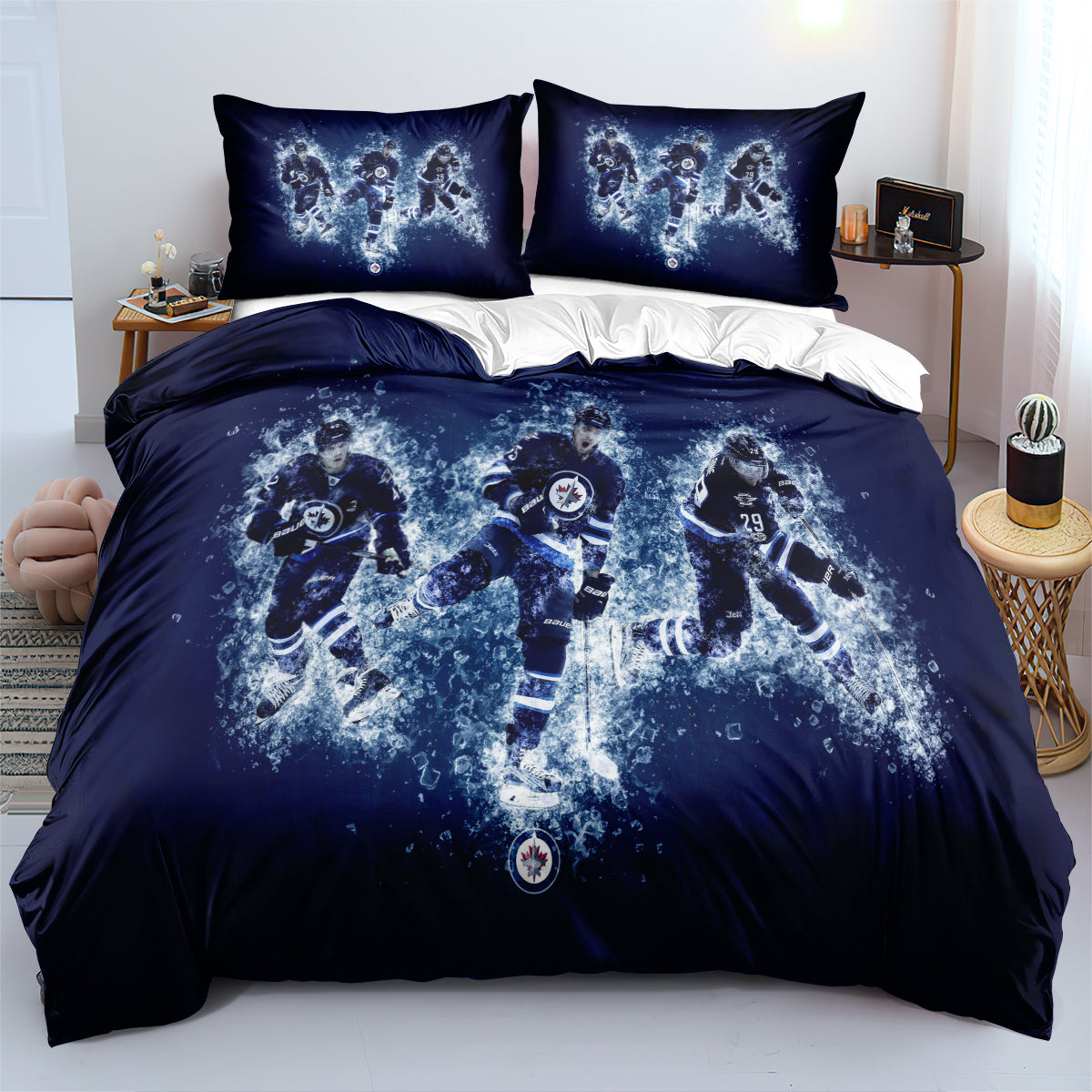 Winnipeg Jets Hockey League 3D Printed Duvet Cover Quilt Cover Pillowcase