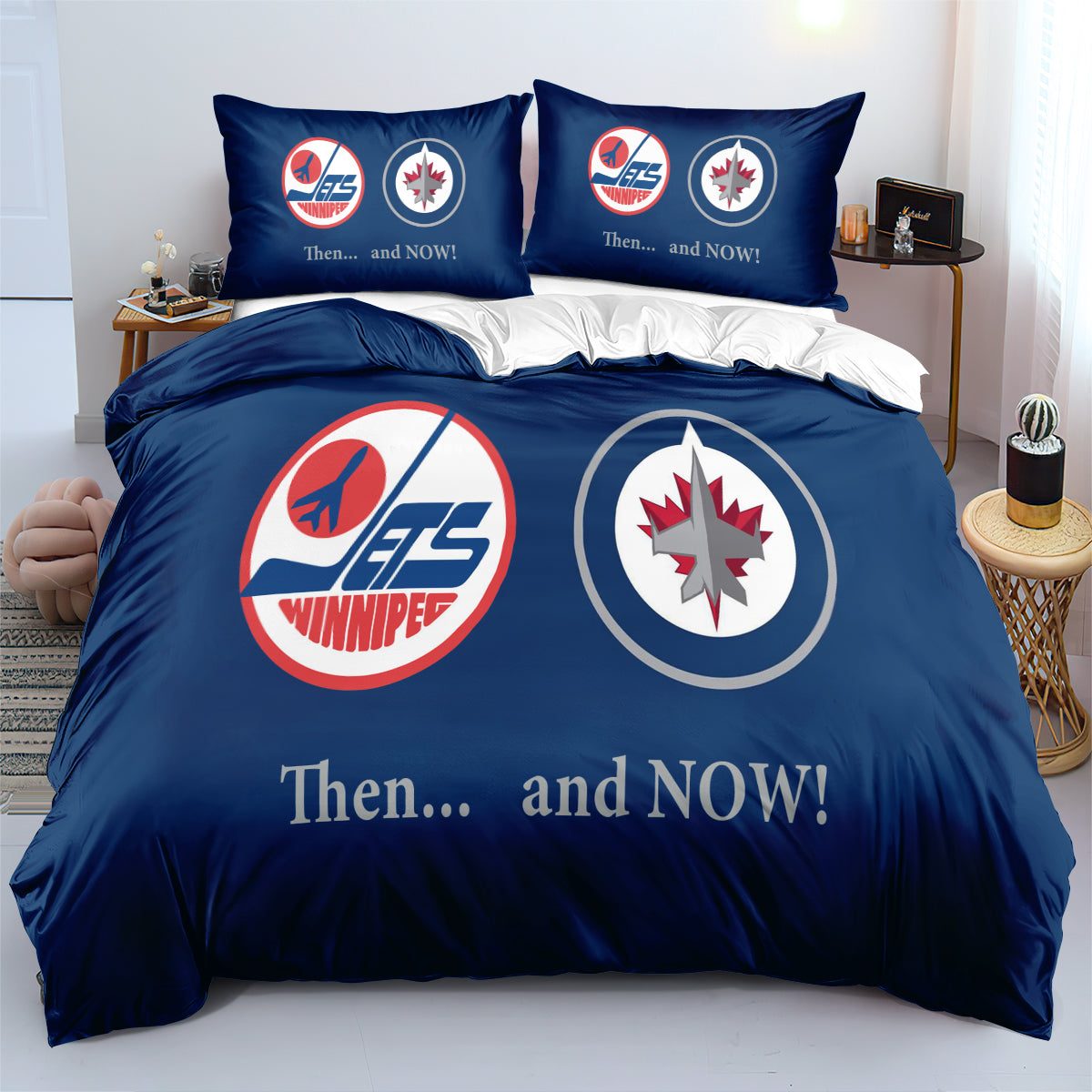 Winnipeg Jets Hockey League 3D Printed Duvet Cover Quilt Cover Pillowcase