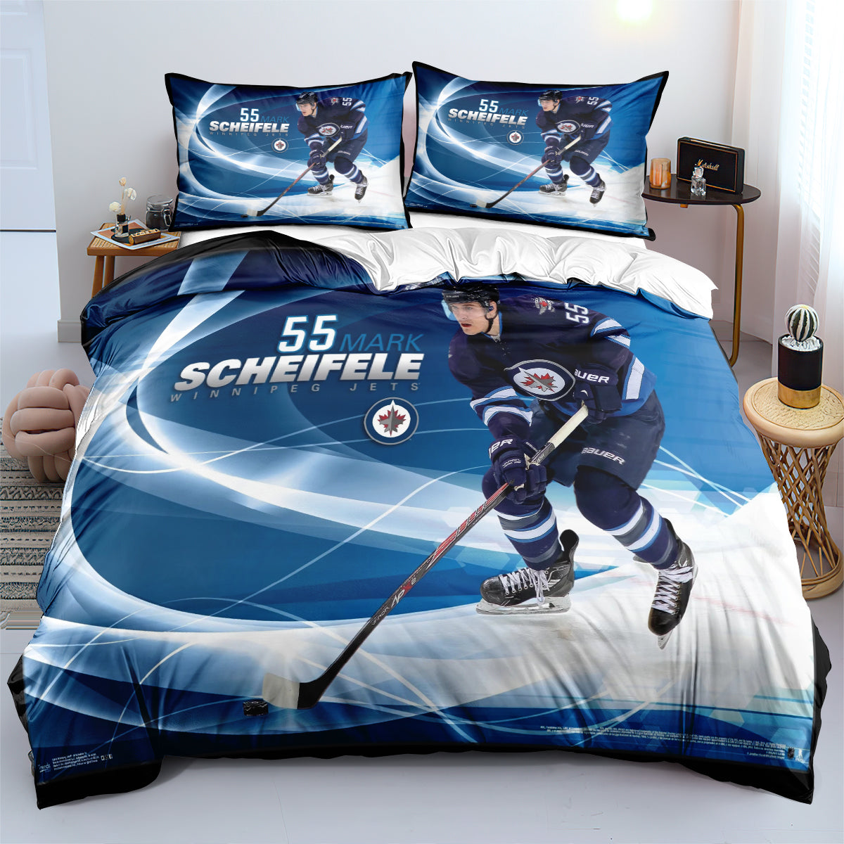 Winnipeg Jets Hockey League 3D Printed Duvet Cover Quilt Cover Pillowcase