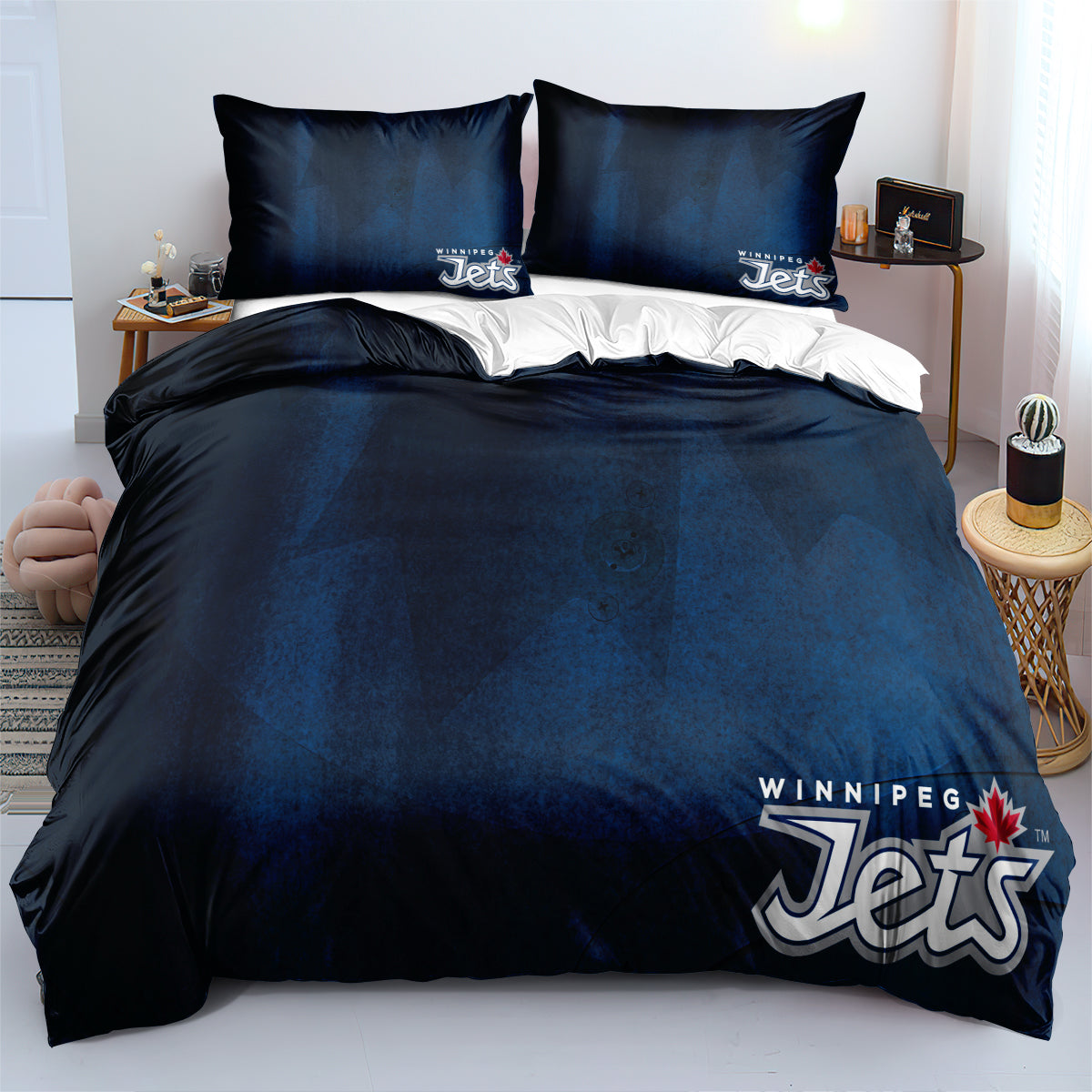 Winnipeg Jets Hockey League 3D Printed Duvet Cover Quilt Cover Pillowcase