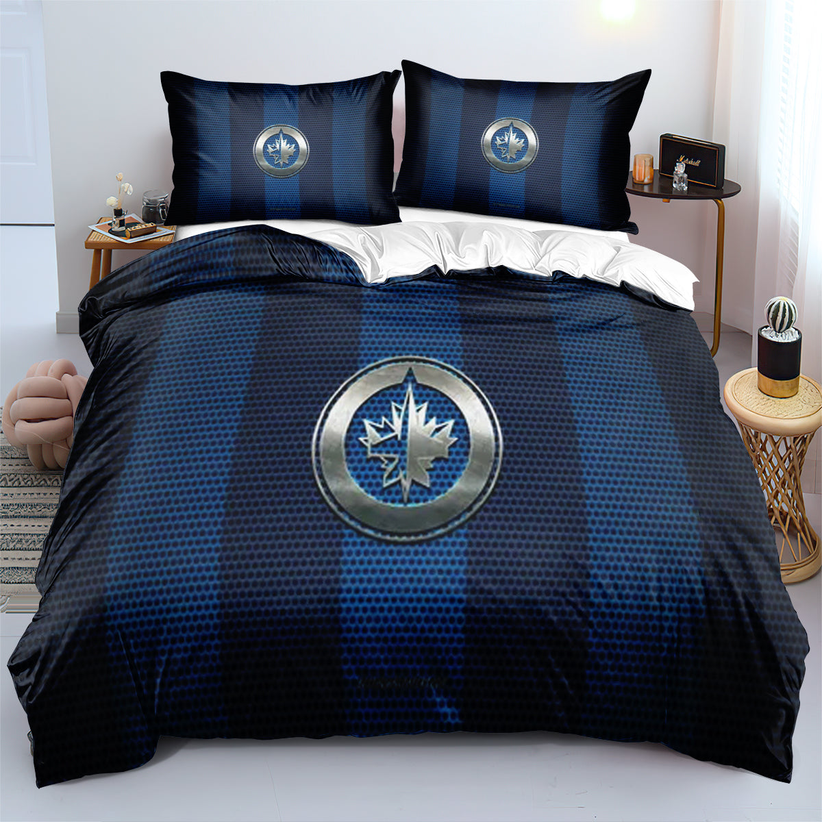 Winnipeg Jets Hockey League 3D Printed Duvet Cover Quilt Cover Pillowcase