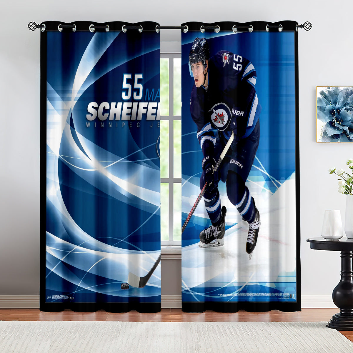 Winnipeg Jets  Hockey League Blackout Curtains Drapes For Window Treatment Set