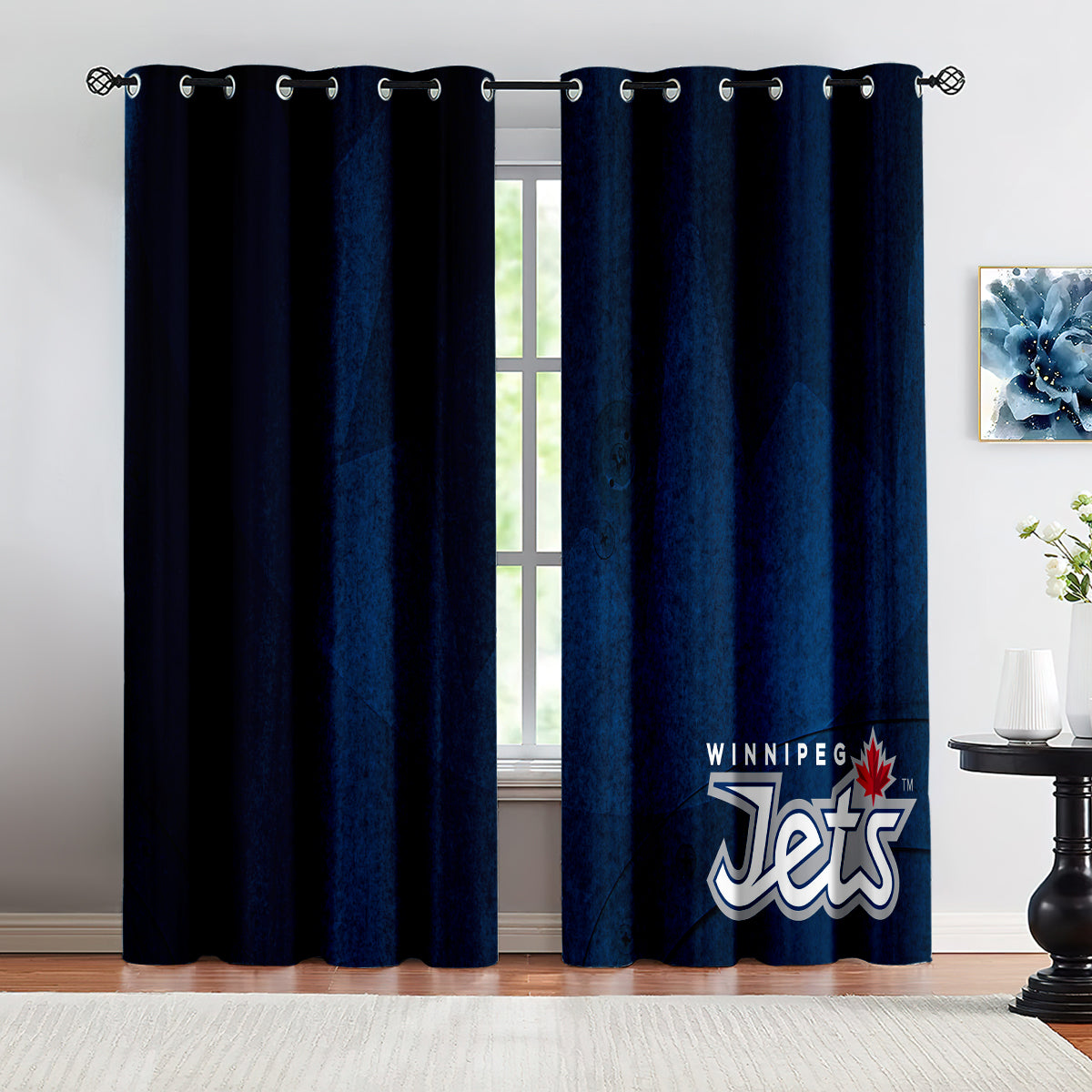 Winnipeg Jets  Hockey League Blackout Curtains Drapes For Window Treatment Set