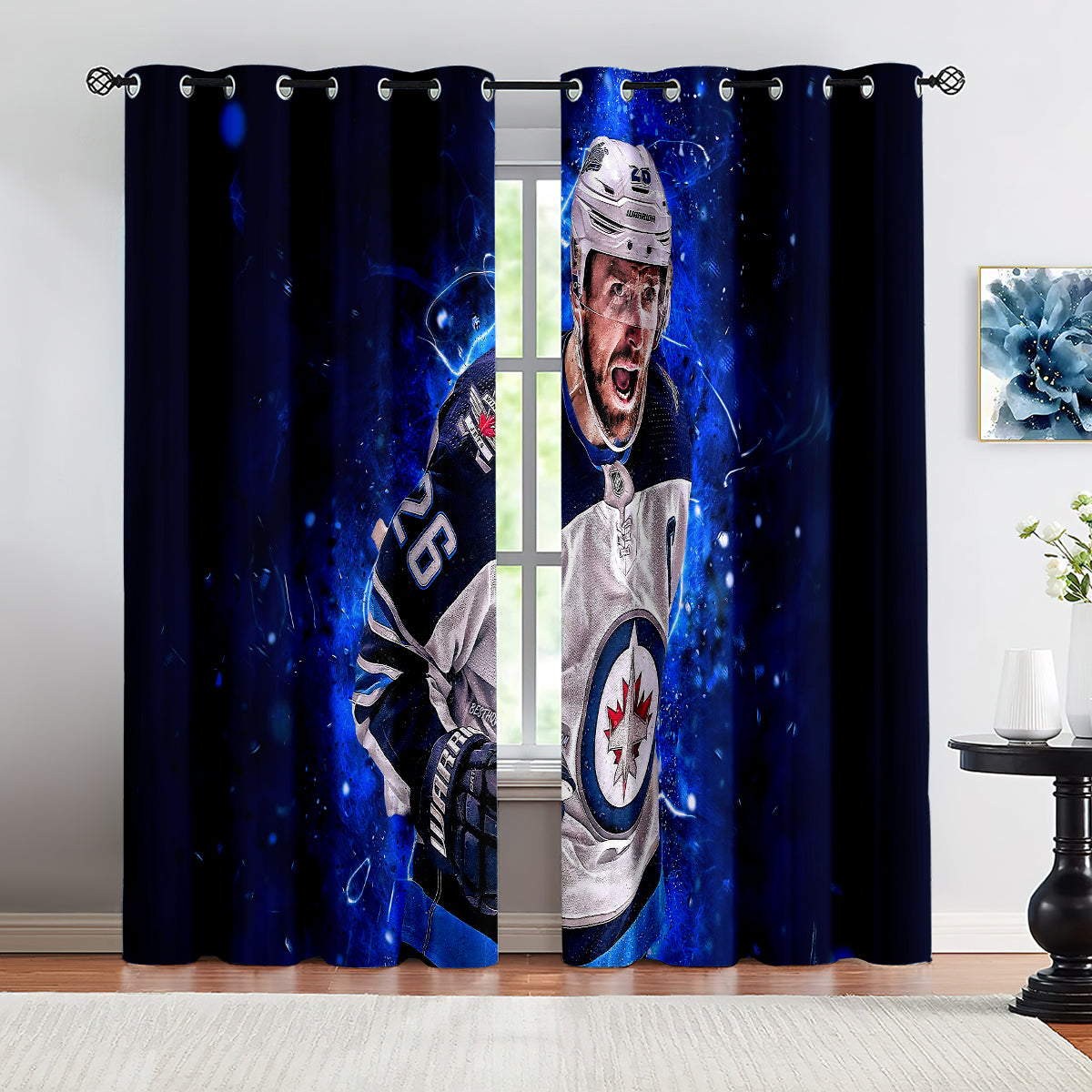 Winnipeg Jets  Hockey League Blackout Curtains Drapes For Window Treatment Set