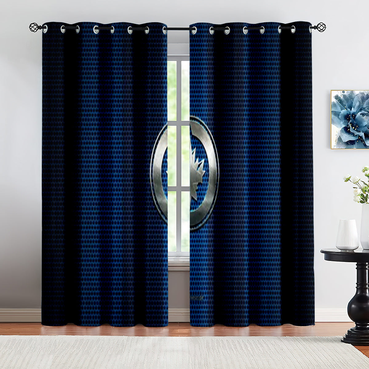 Winnipeg Jets  Hockey League Blackout Curtains Drapes For Window Treatment Set