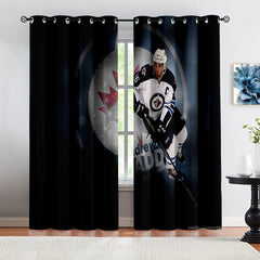 Winnipeg Jets  Hockey League Blackout Curtains Drapes For Window Treatment Set