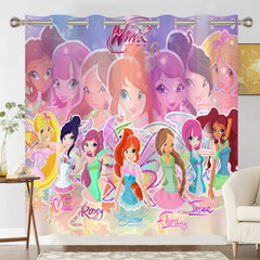 Winx Club Blackout Curtains Drapes for Window Treatment Set