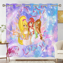 Winx Club Blackout Curtains Drapes for Window Treatment Set