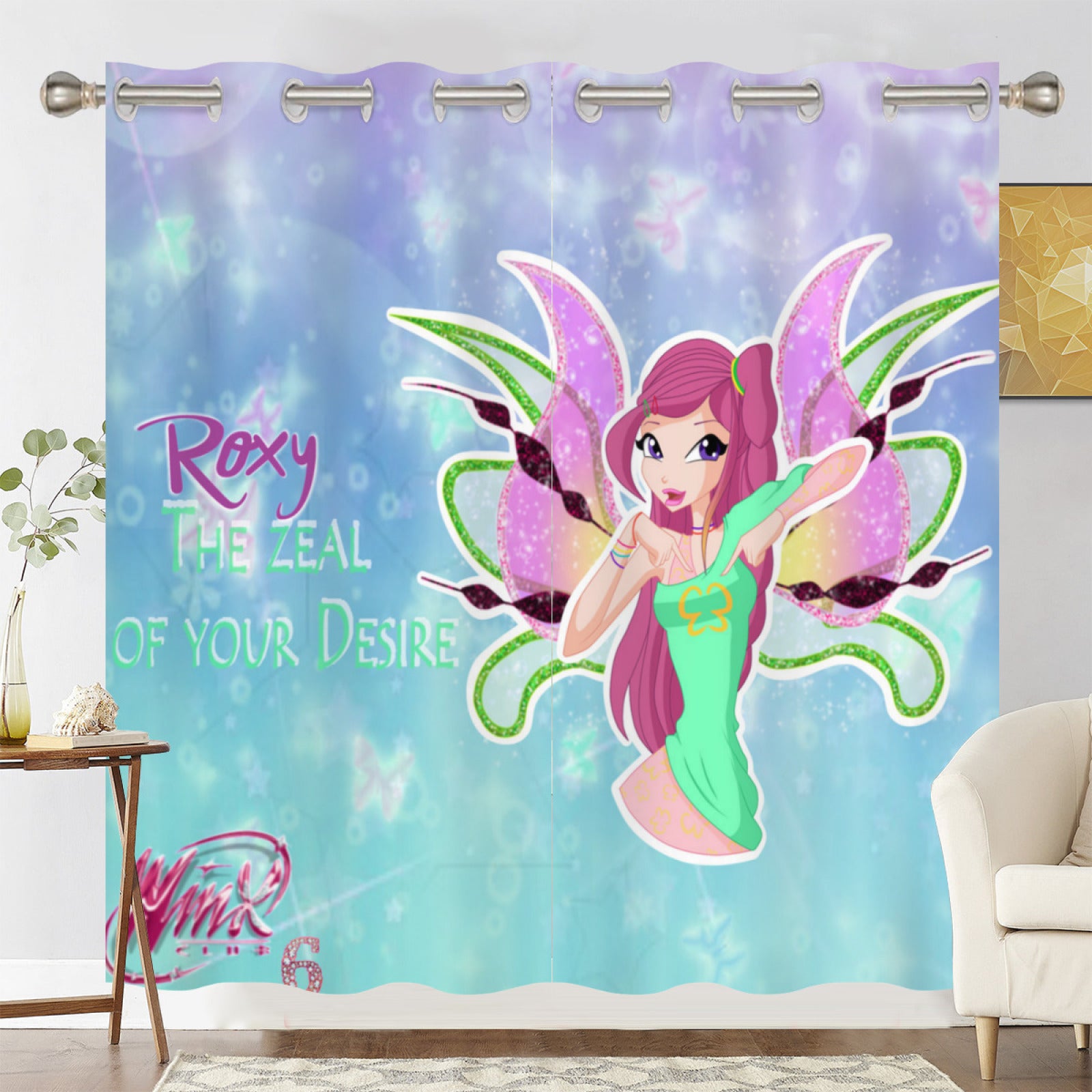 Winx Club Blackout Curtains Drapes for Window Treatment Set