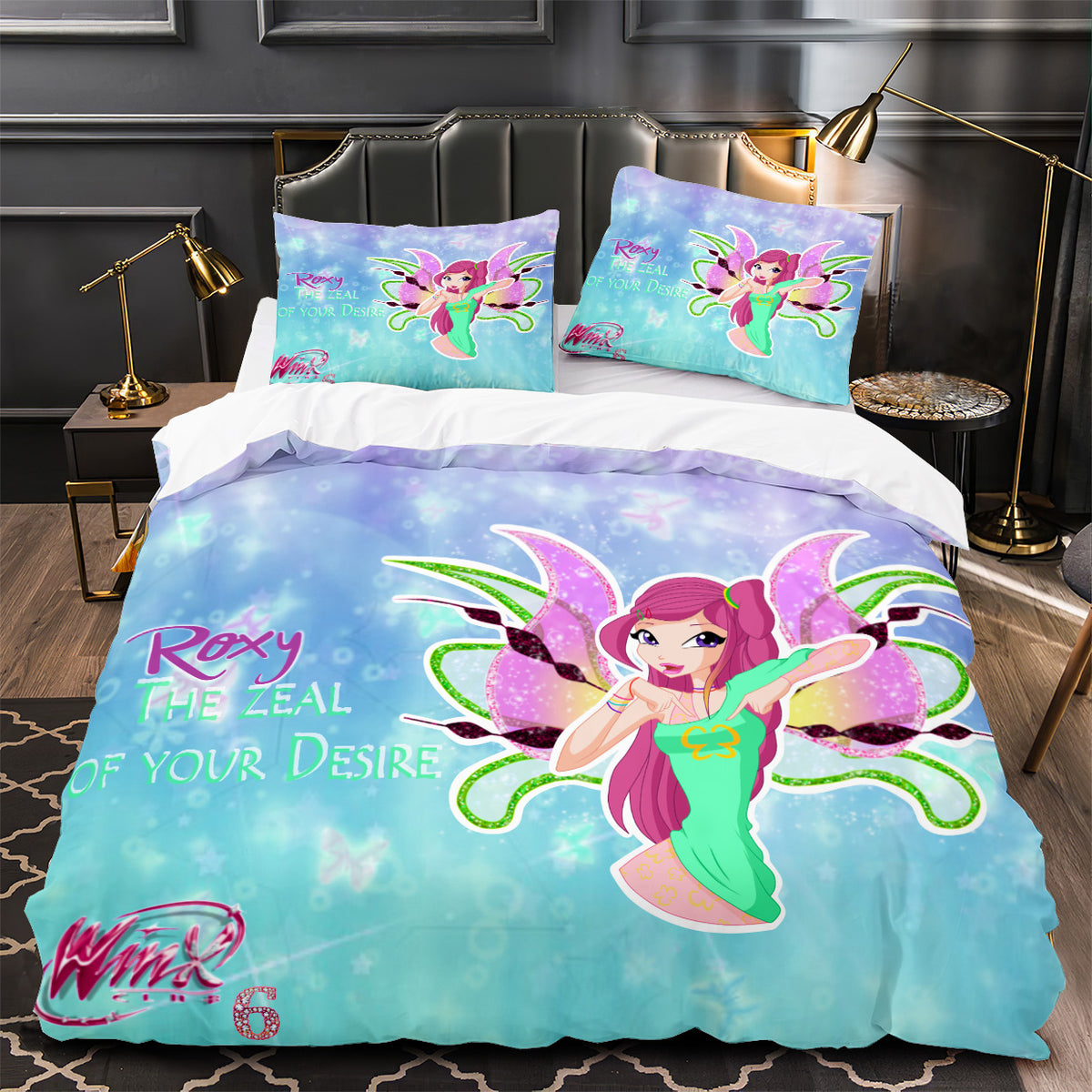 Winx Club Duvet Cover Quilt Case Pillowcase Bedding Set Without Filler