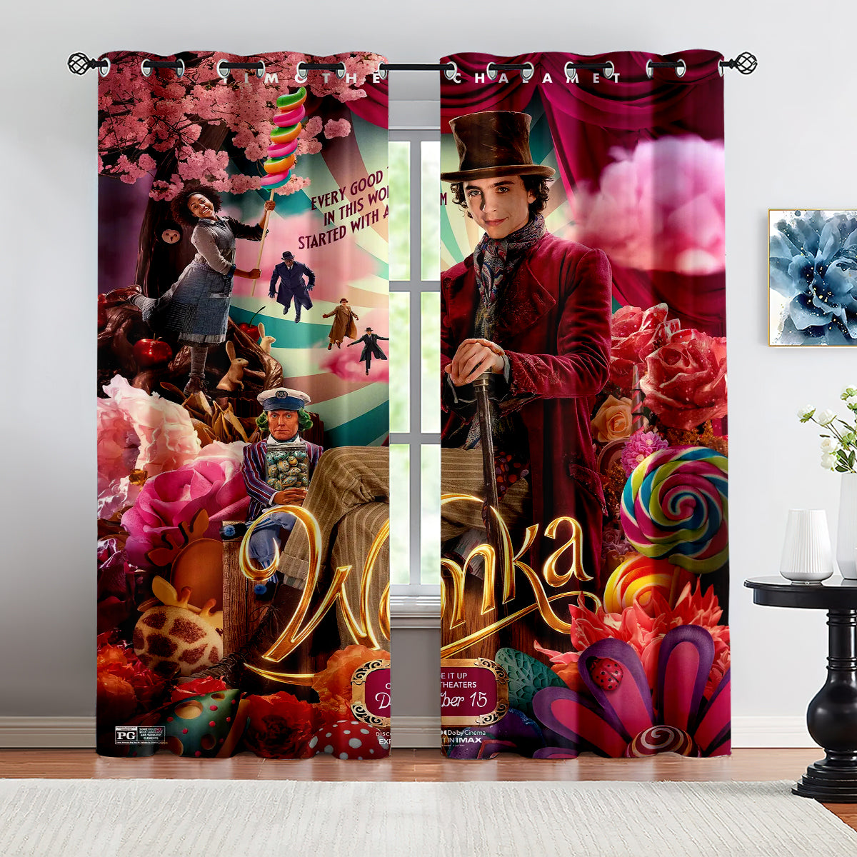 Wonka Blackout Curtains Drapes for Window Treatment Set