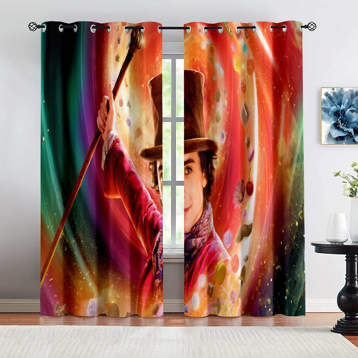 Wonka Blackout Curtains Drapes for Window Treatment Set