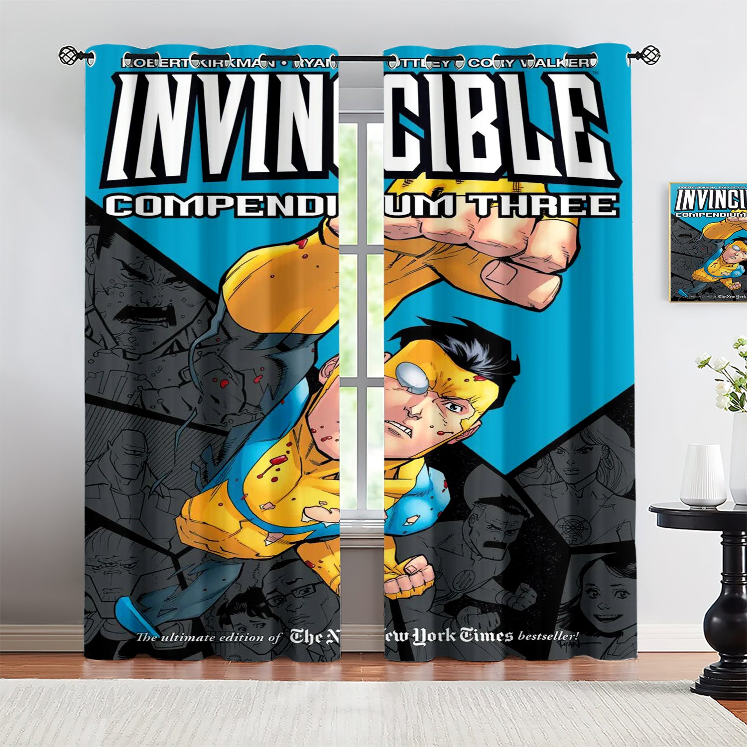 Invincible Season Blackout Curtains Drapes for Window Treatment Set