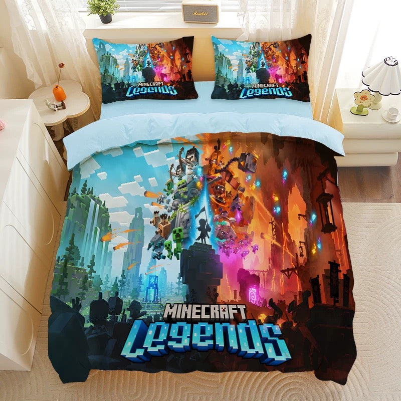 2025 New Minecraft Duvet Cover Quilt Case Pillowcase Bedding Set Without Filler