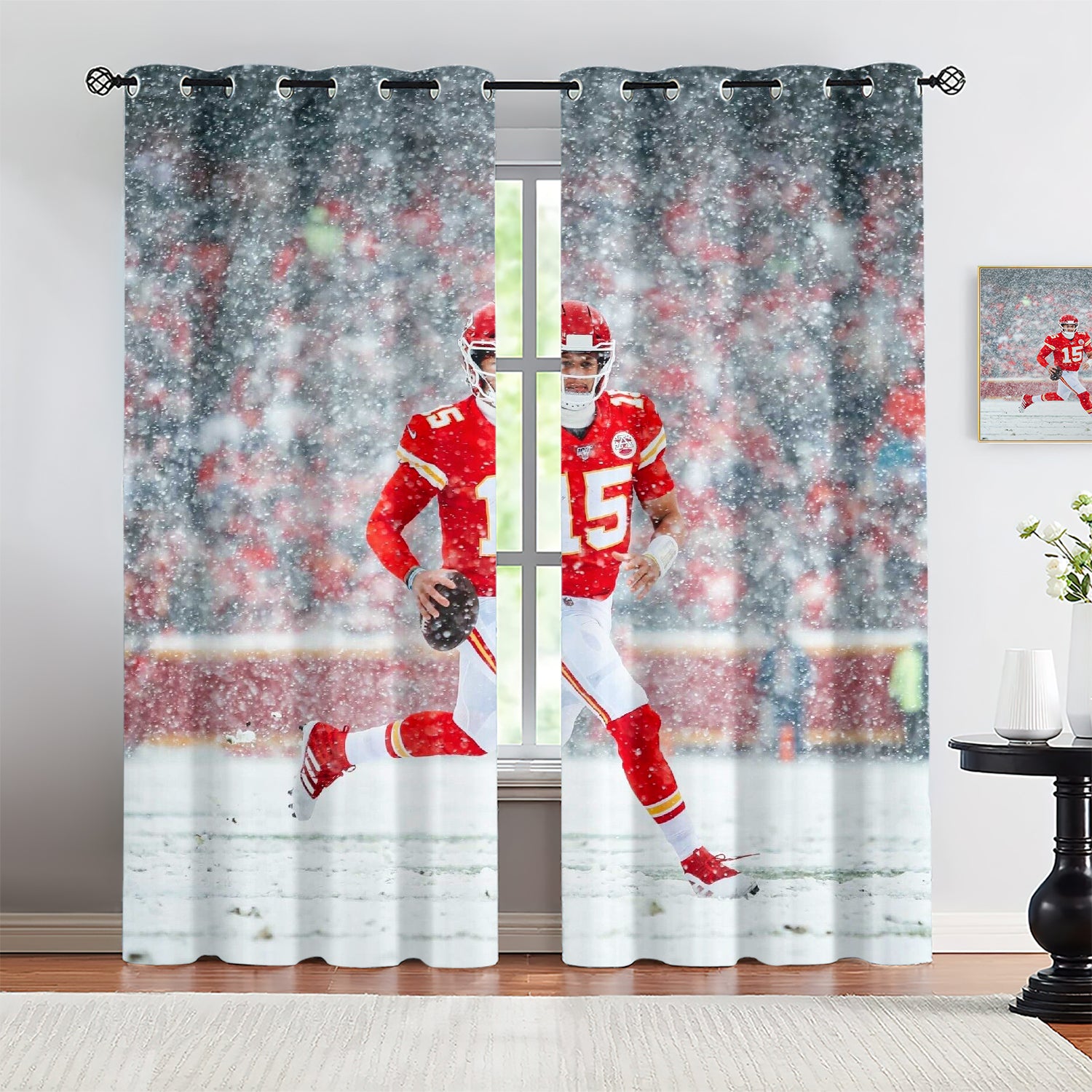 Patrick Mahomes Blackout Curtains Drapes for Window Treatment Set