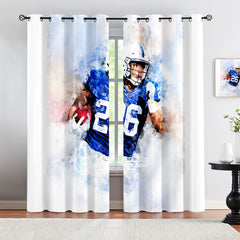 Saquon Barkley Blackout Curtains Drapes for Window Treatment Set