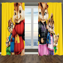 Alvin and the Chipmunks Blackout Curtains Drapes For Window Treatment Set