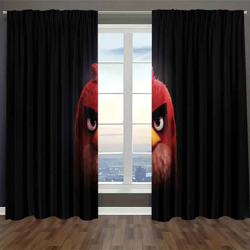 Angry Birds Blackout Curtains Drapes For Window Treatment Set
