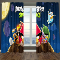 Angry Birds Blackout Curtains Drapes For Window Treatment Set
