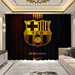 2025 New Barcelona Football Club Curtains Blackout Window Treatments Drapes Room Decor
