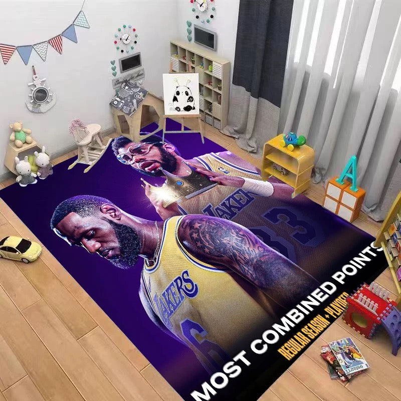 Lakers LeBron Raymone James Basketball Carpet Living Room Bedroom Mats Kitchen Bathroom Rugs