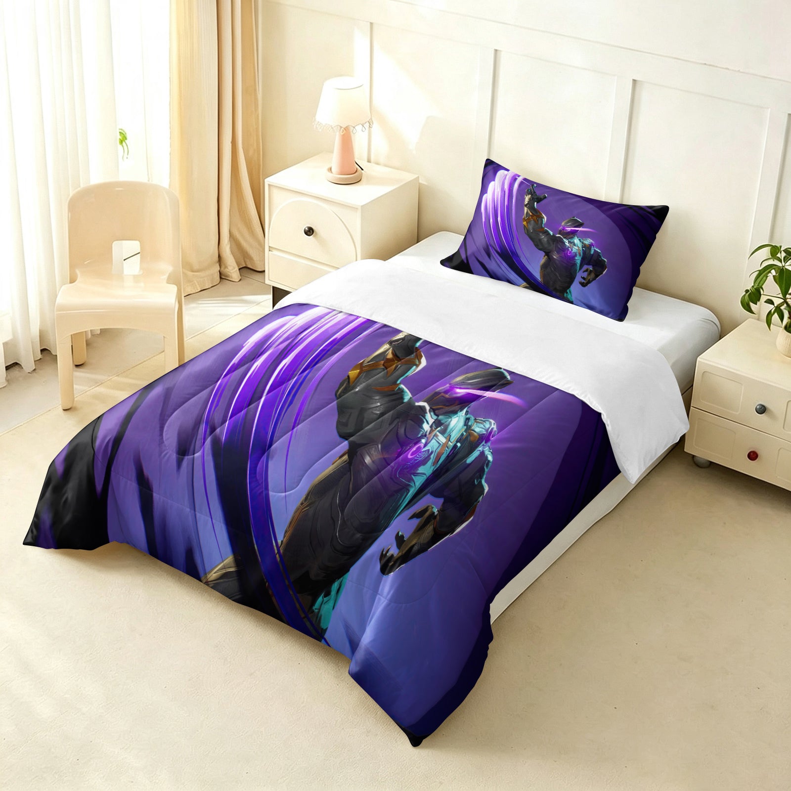 ‌Marvel Rivals Black Panther Comforter Pillowcase Sets Blanket All Season Reversible Quilted Duvet