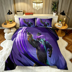 ‌Marvel Rivals Black Panther Comforter Pillowcase Sets Blanket All Season Reversible Quilted Duvet