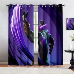 Marvel Rivals Black Panther Blackout Curtains Drapes For Window Treatment Set