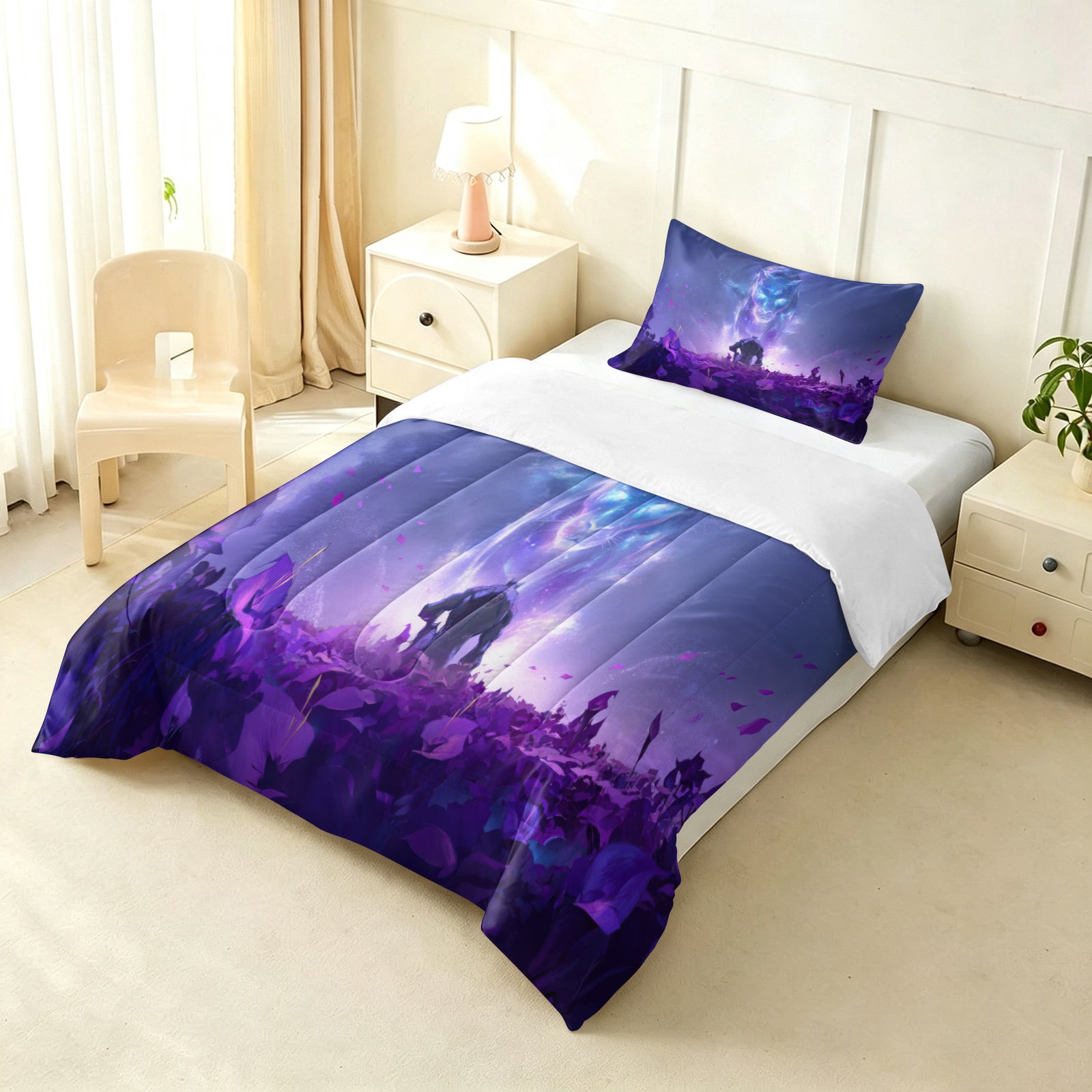 ‌Marvel Rivals Black Panther Comforter Pillowcase Sets Blanket All Season Reversible Quilted Duvet