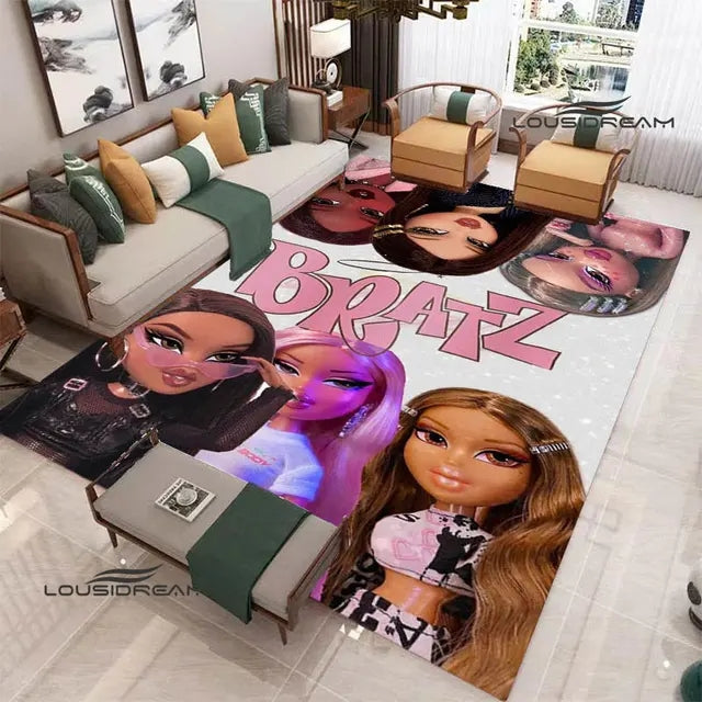 Bratz Doll Cosplay Carpet Living Room Bedroom Sofa Rug Door Mat