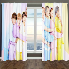 Kpop BTS Blackout Curtains Drapes For Window Treatment Set