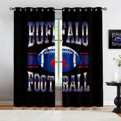 Buffalo Bills Blackout Curtains Drapes For Window Treatment Set