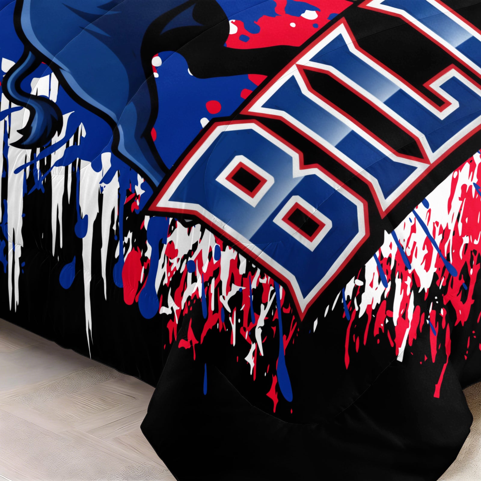 Buffalo Bills Comforter Pillowcase Sets Blanket All Season Reversible Quilted Duvet