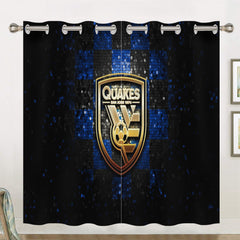 San Jose Soccer Earthquakes Blackout Curtains Drapes For Window Treatment Set